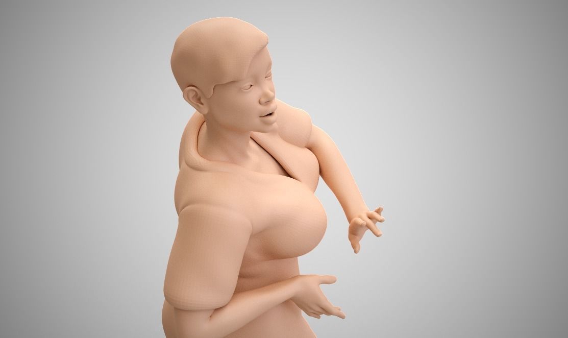 Dancing Girl 3D print model_2