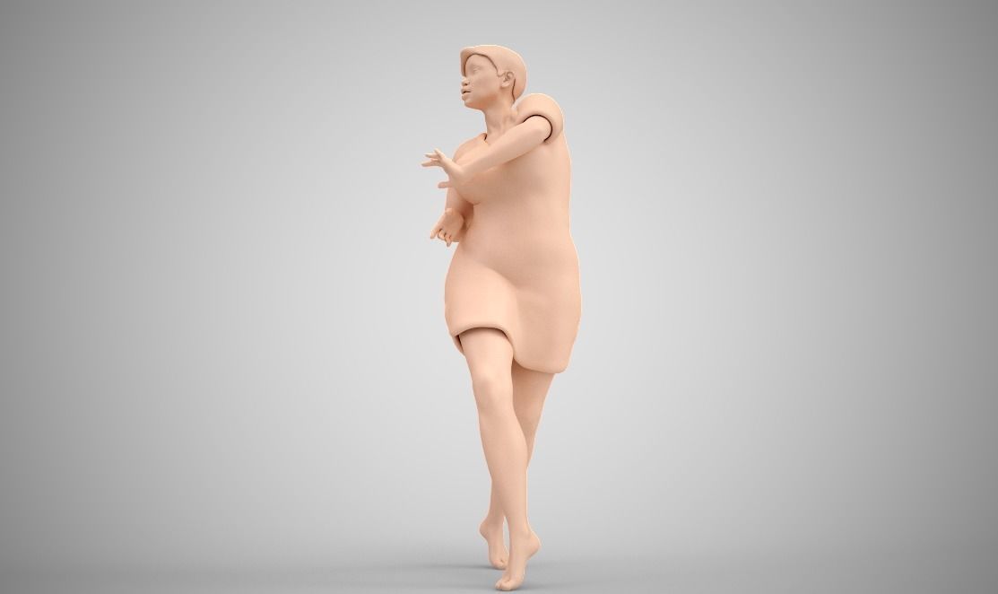 Dancing Girl 3D print model_4