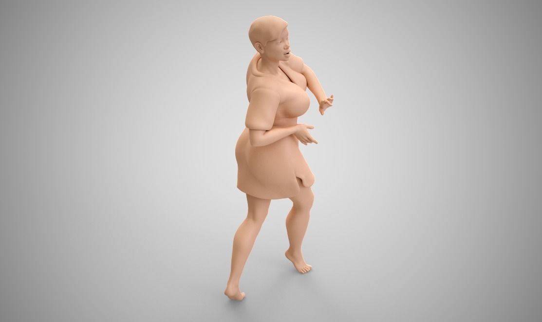 Dancing Girl 3D print model_1