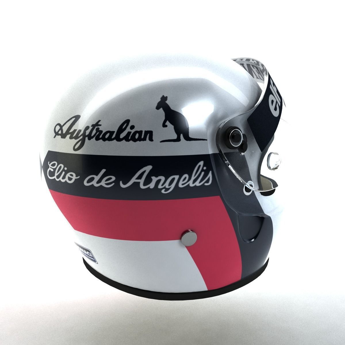 elio motorcycle helmet Unisex Grey and White Ski with Ventilation and Antibacterial Treatment Article ID Elio De Angelis F1 Helmet