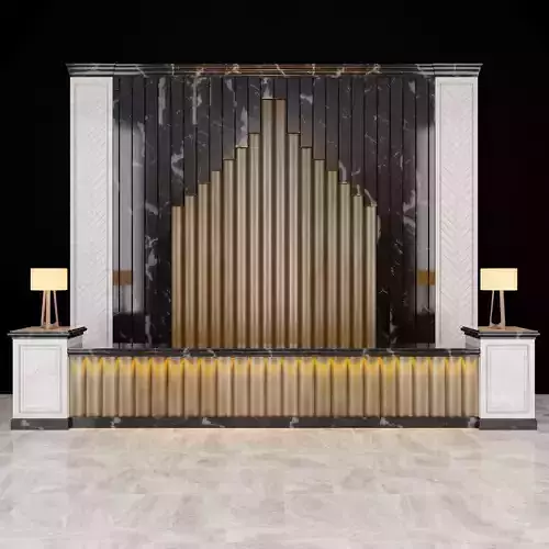 Reception bar counter with lights