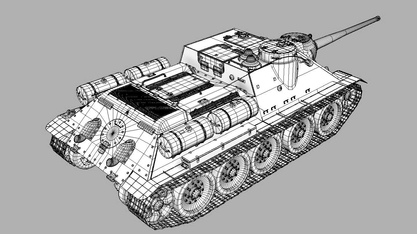  Tank SU 85 3D model_6