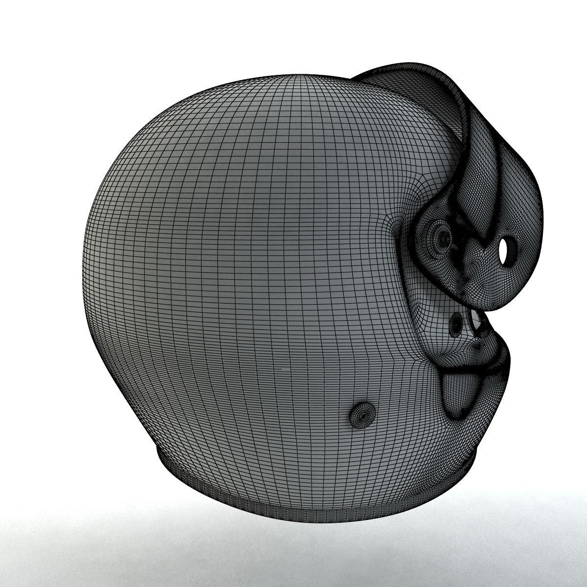 Ayrton Senna Helmet 1988 Low-poly 3D model_9