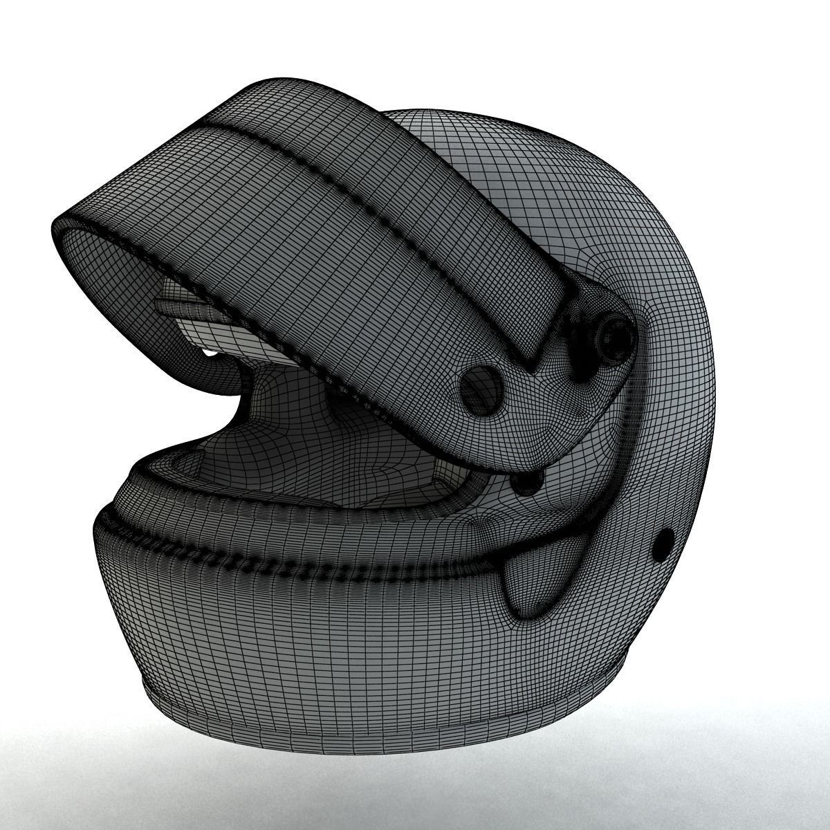 Ayrton Senna Helmet 1988 Low-poly 3D model_7