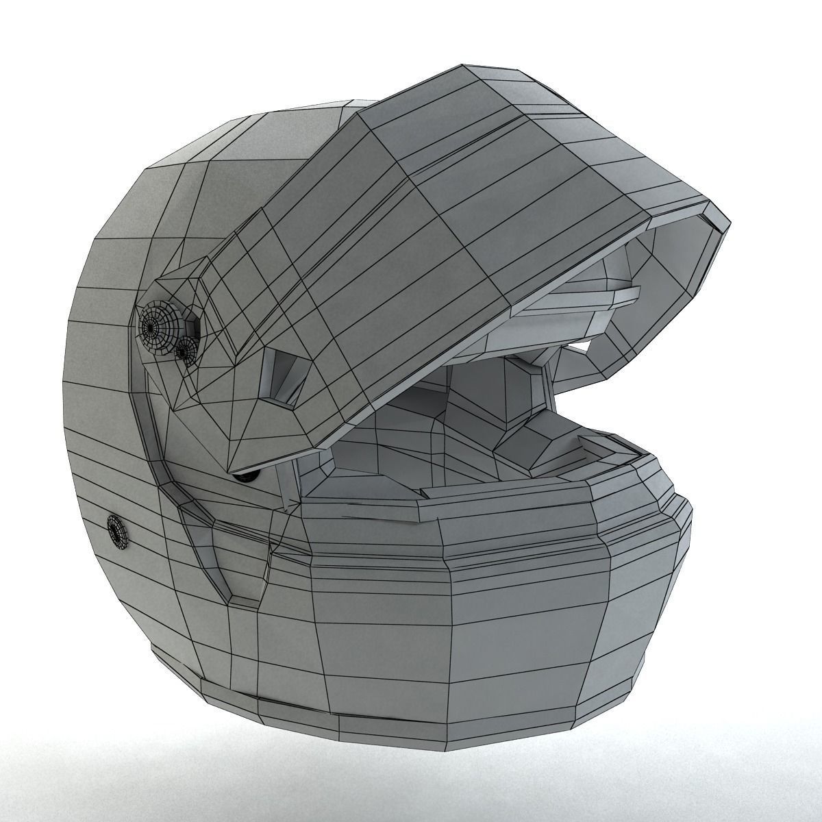 Ayrton Senna Helmet 1988 Low-poly 3D model_8