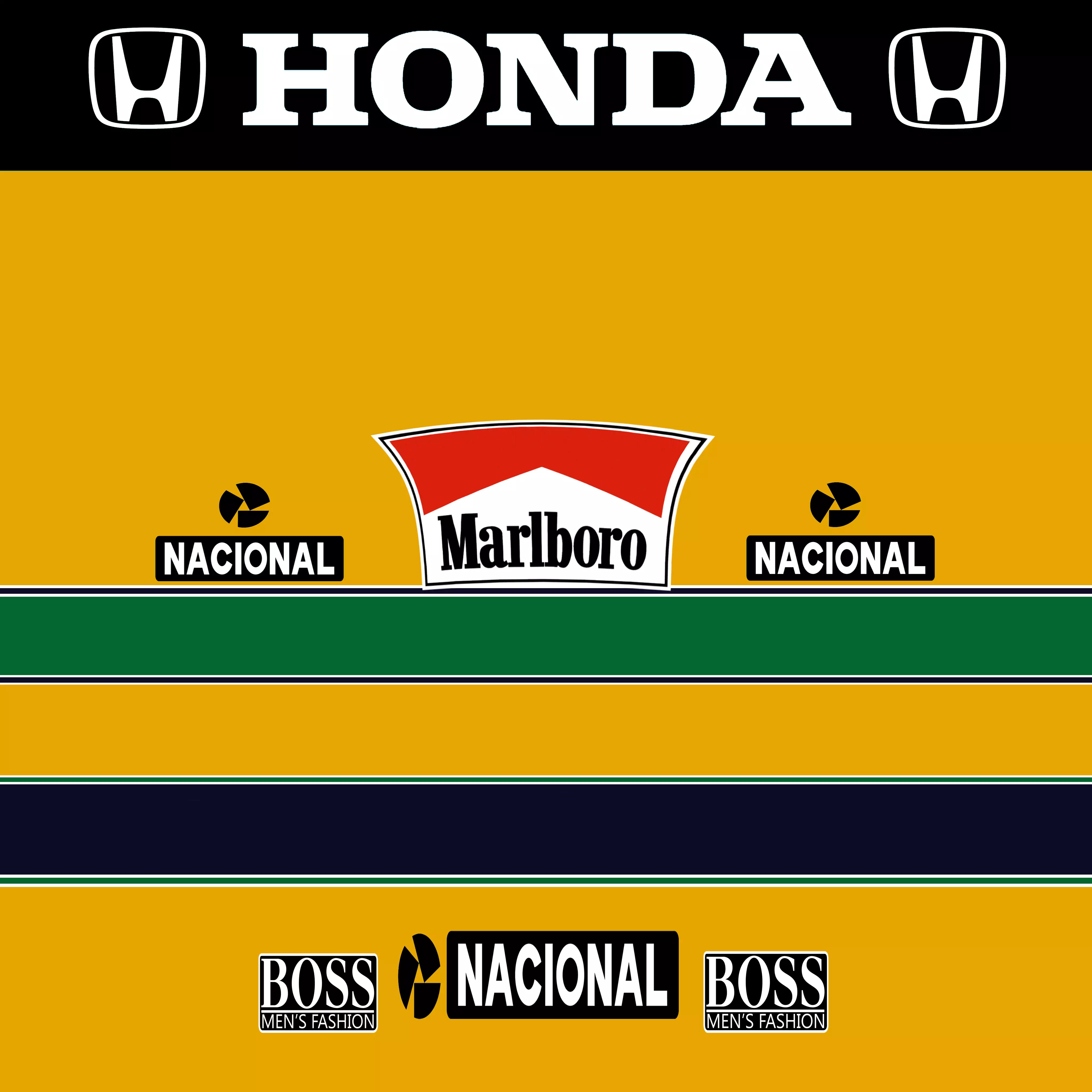 Ayrton Senna Helmet 1988 Low-poly 3D model_11