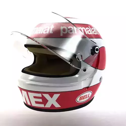 Nelson Piquet Helmet 1983 Low-poly 3D model