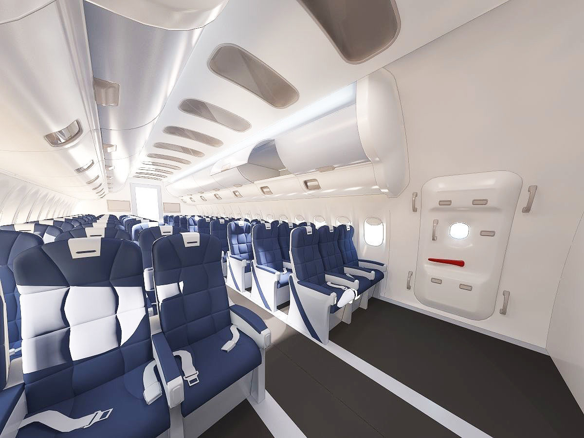 Economy Class Interior  3D model_5