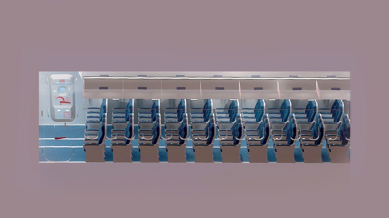 Economy Class Interior  3D model_7