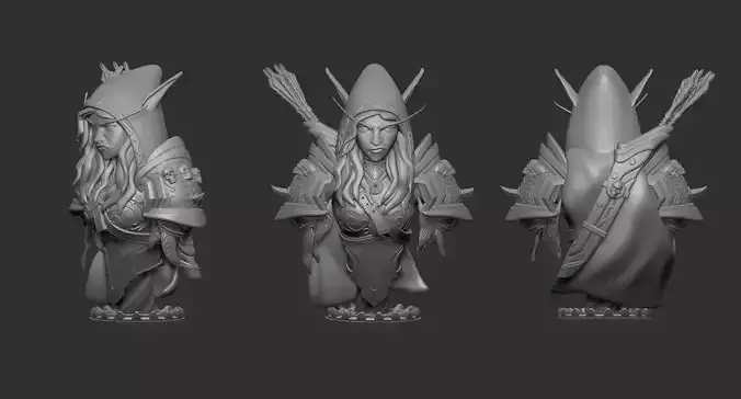 Sylvanas Windrunner Bust 3D print model