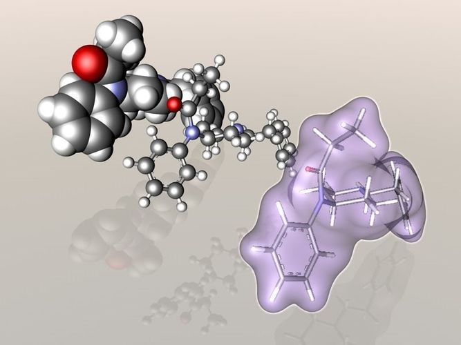 Fentanyl molecule 3D model