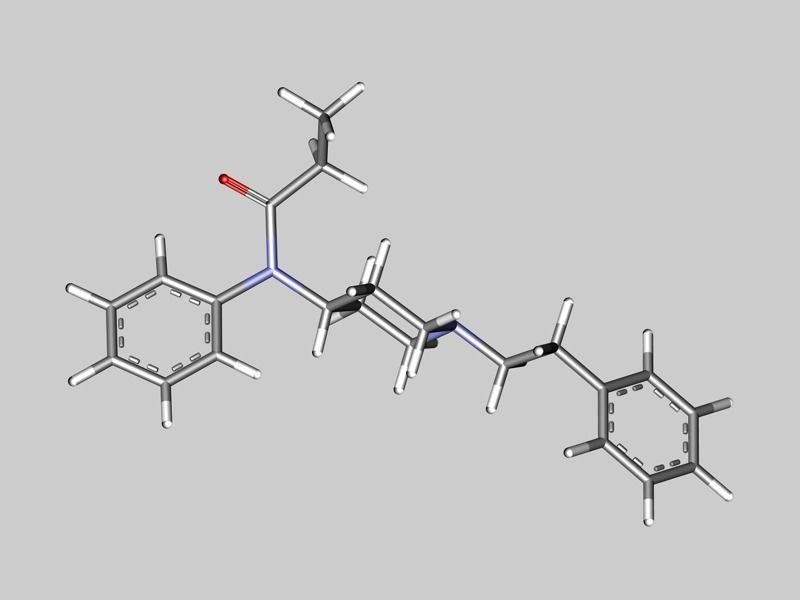 Fentanyl molecule 3D model_7