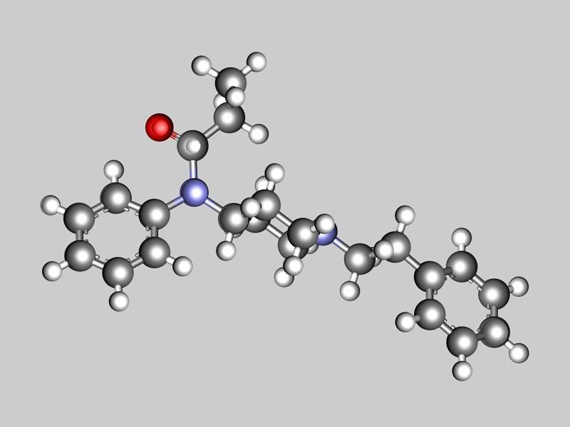 Fentanyl molecule 3D model_5