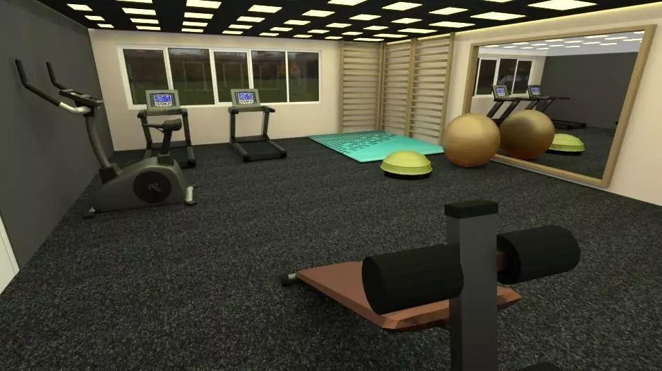 3D gym equipment Free 3D model