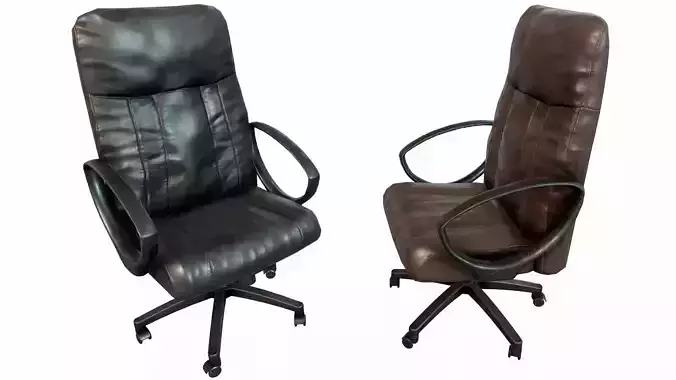 Old Office Chair PBR Low-poly 3D model