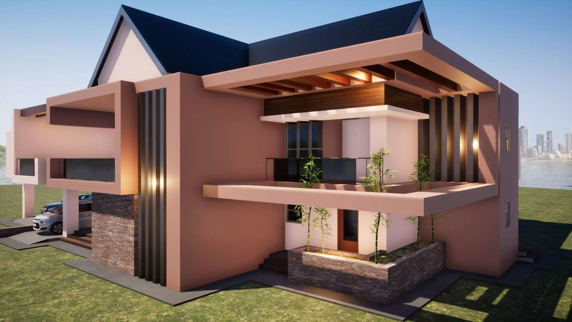 Five Bedroom Mansion 3D model_0