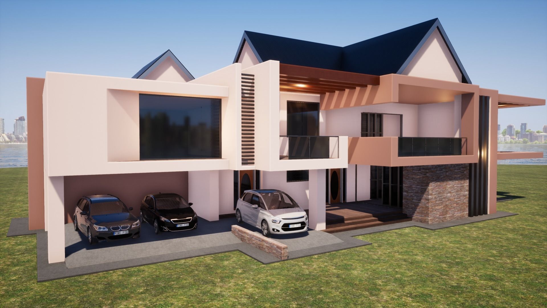 Five Bedroom Mansion 3D model_3