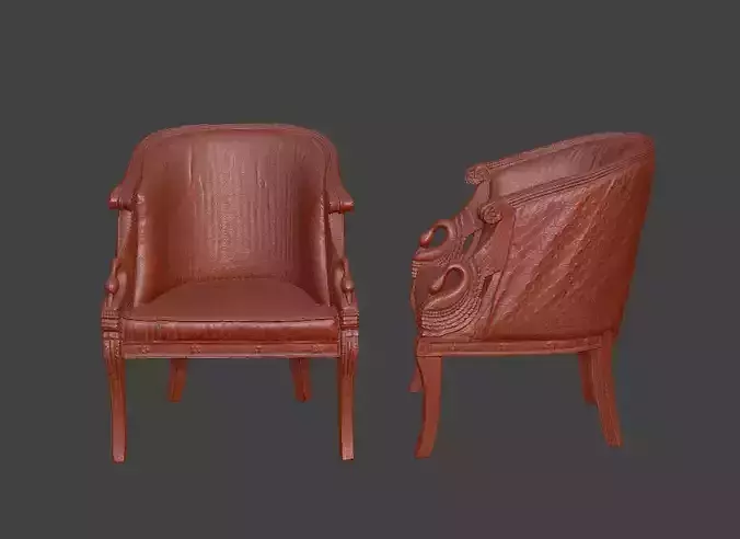 Chair with swan armrest