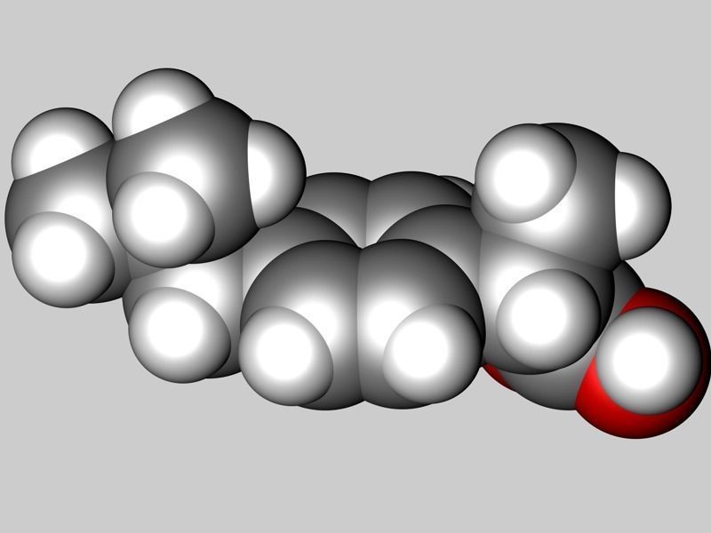 Ibuprofen molecule 3D model_7