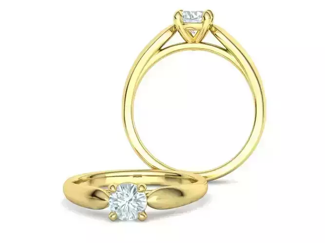 Classic Solitaire Engagement ring  3d model 10300 3D print model