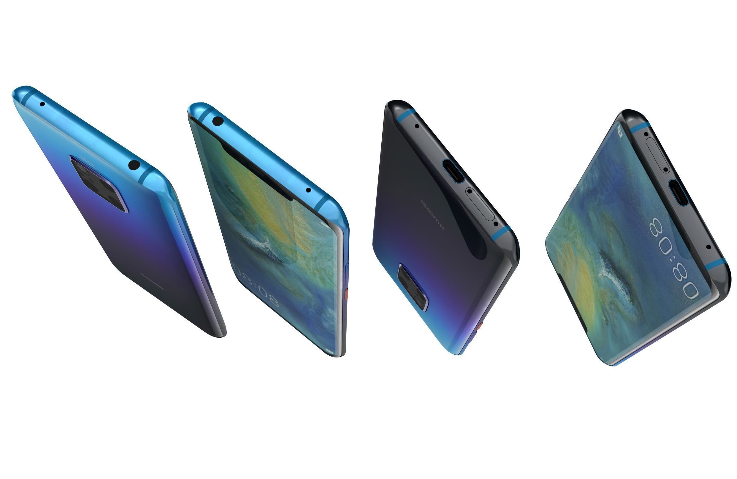 Huawei Mate 20 Pro Twilight 3D model_9