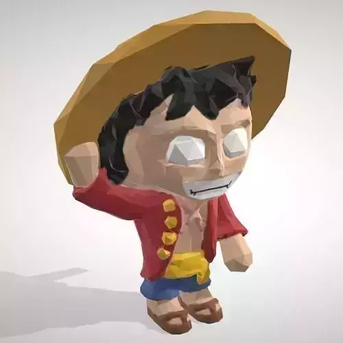 Monkey D Luffy - LowpolyPOP Figurine