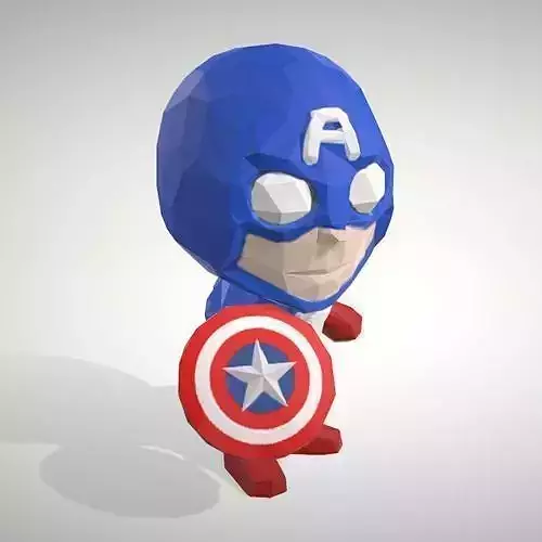 Captain America - LowpolyPOP Figurine 