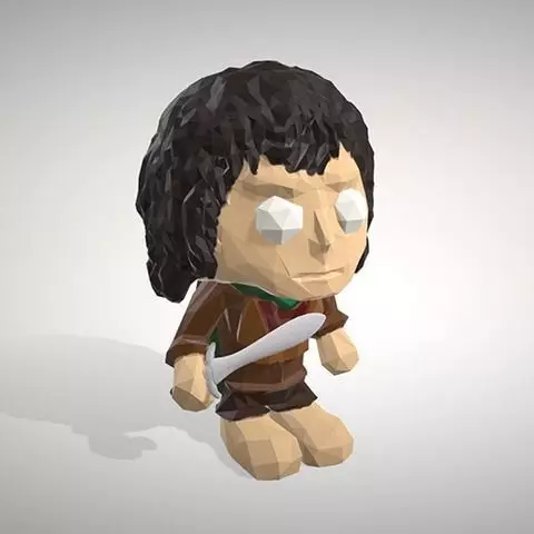 Frodo Baggins - LowpolyPOP Figurine Free 3D print model