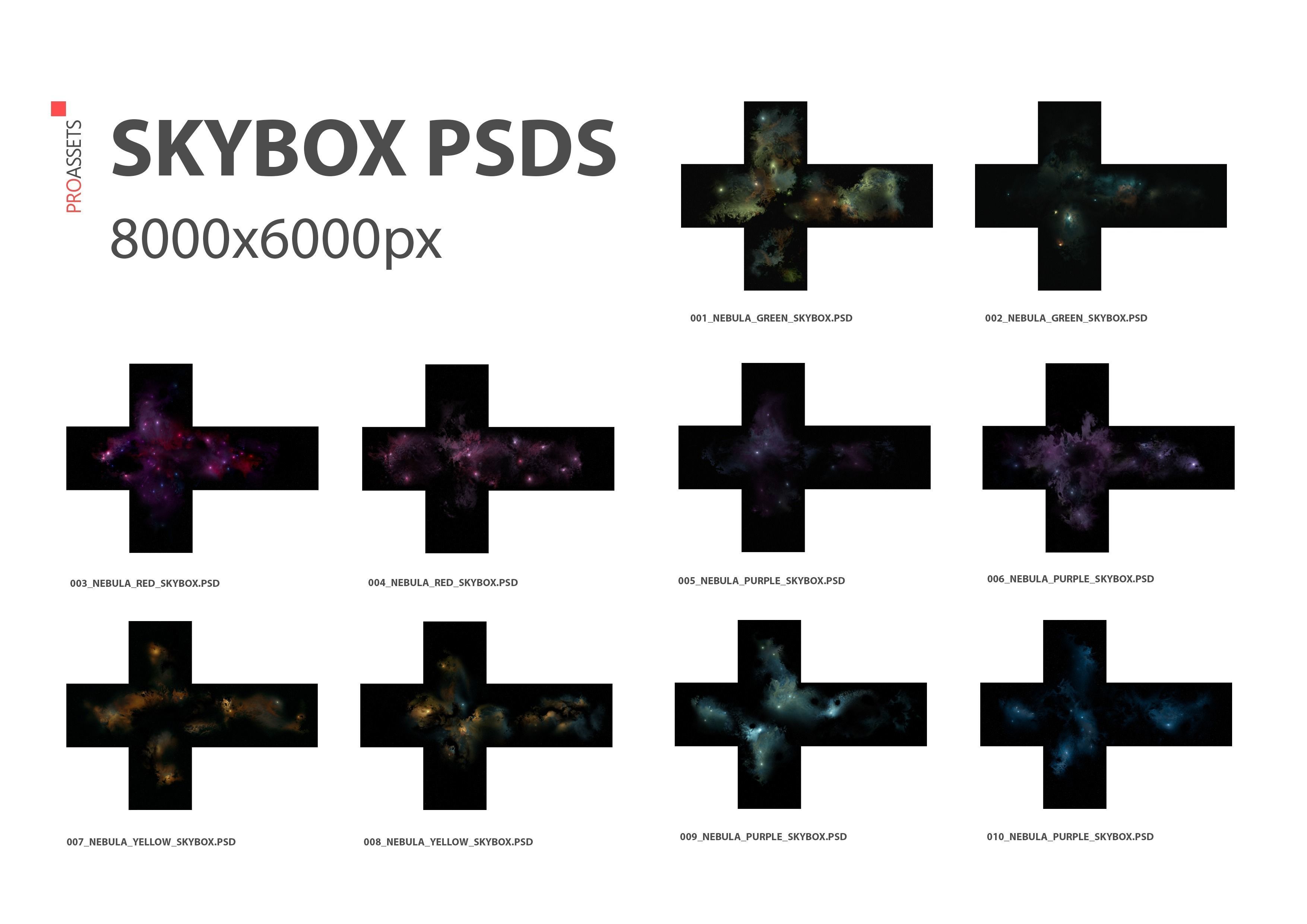 Nebula Spherical Maps and Skyboxes 8192x4096 px Texture_3