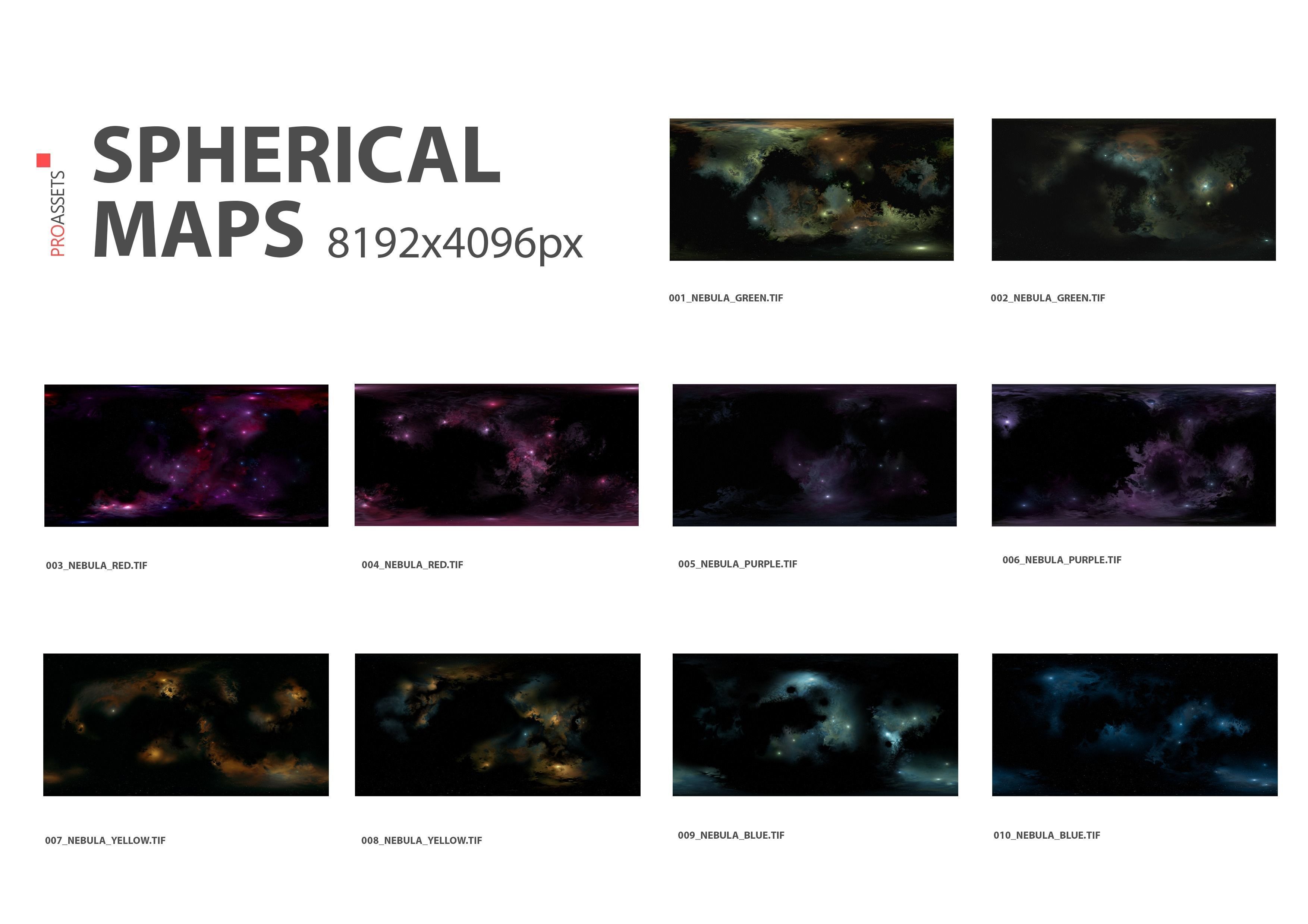 Nebula Spherical Maps and Skyboxes 8192x4096 px Texture_2