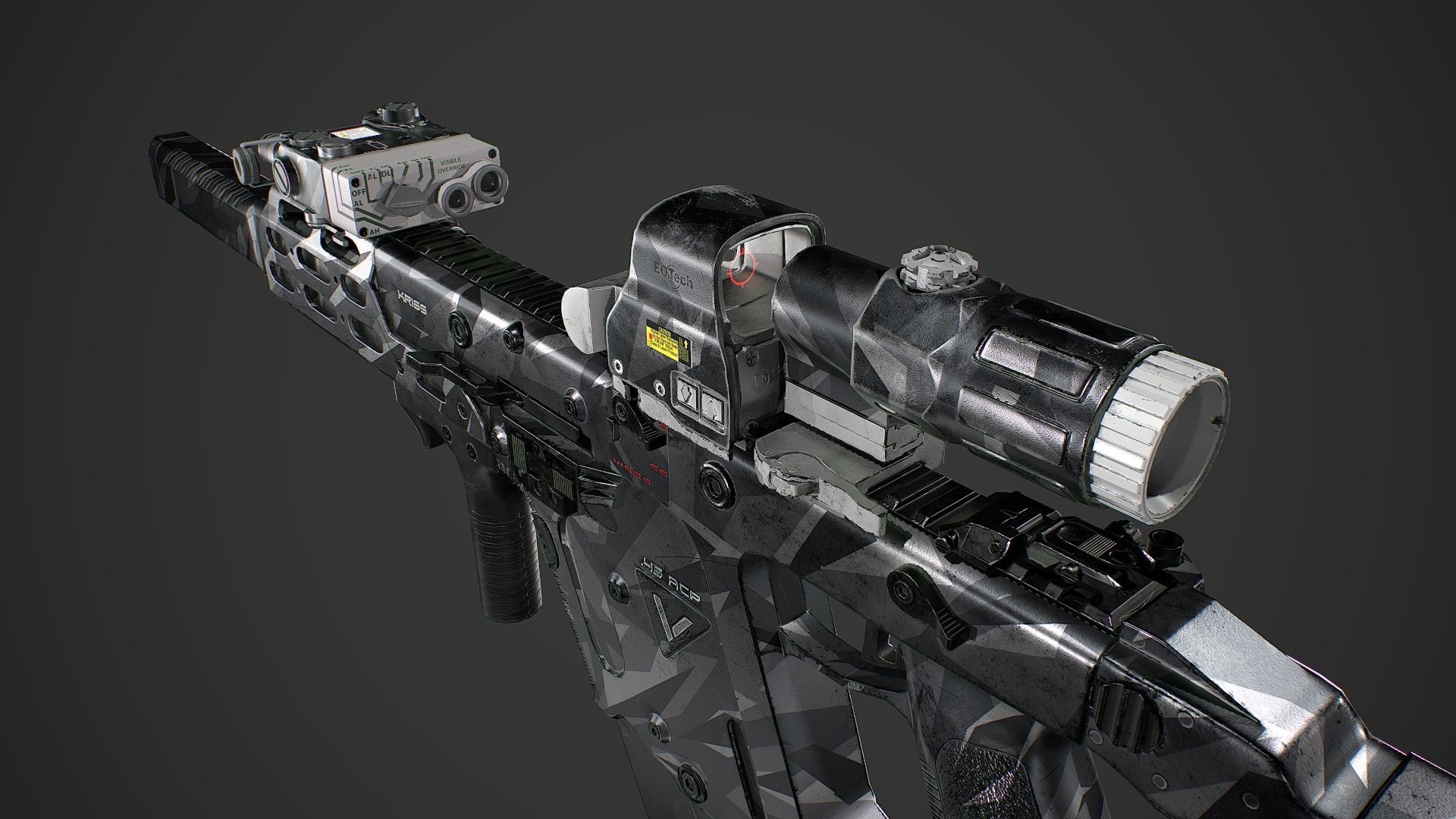 Kriss Vector gen2 camouflage  Low-poly 3D model_13