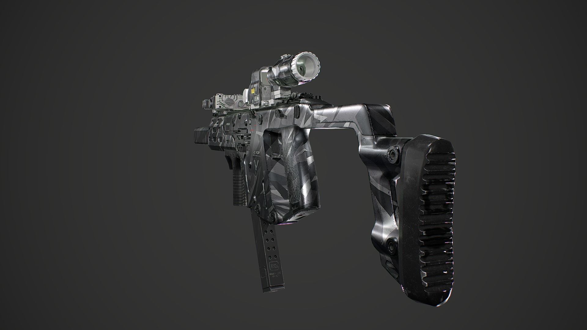 Kriss Vector gen2 camouflage  Low-poly 3D model_2