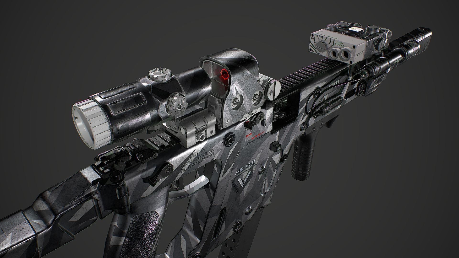 Kriss Vector gen2 camouflage  Low-poly 3D model_14