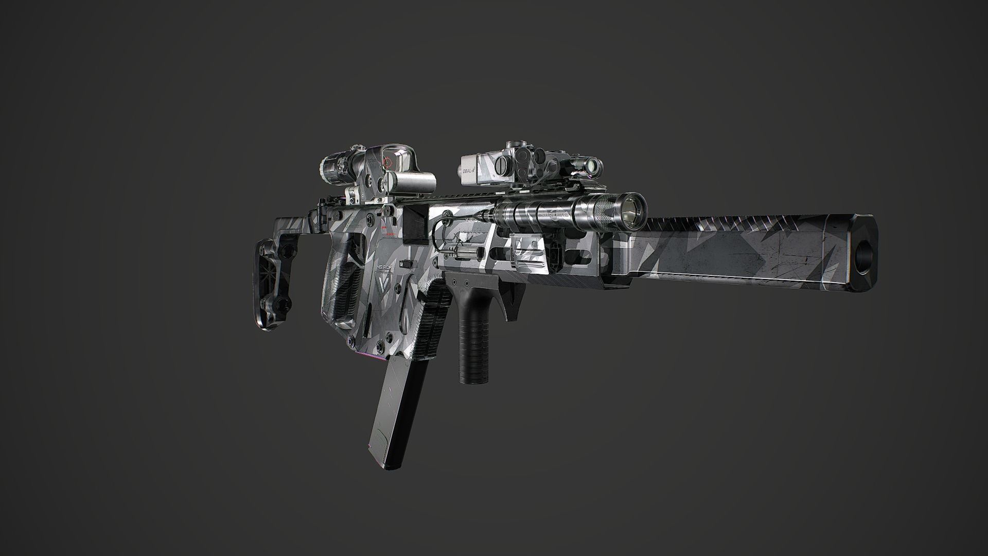 Kriss Vector gen2 camouflage  Low-poly 3D model_6