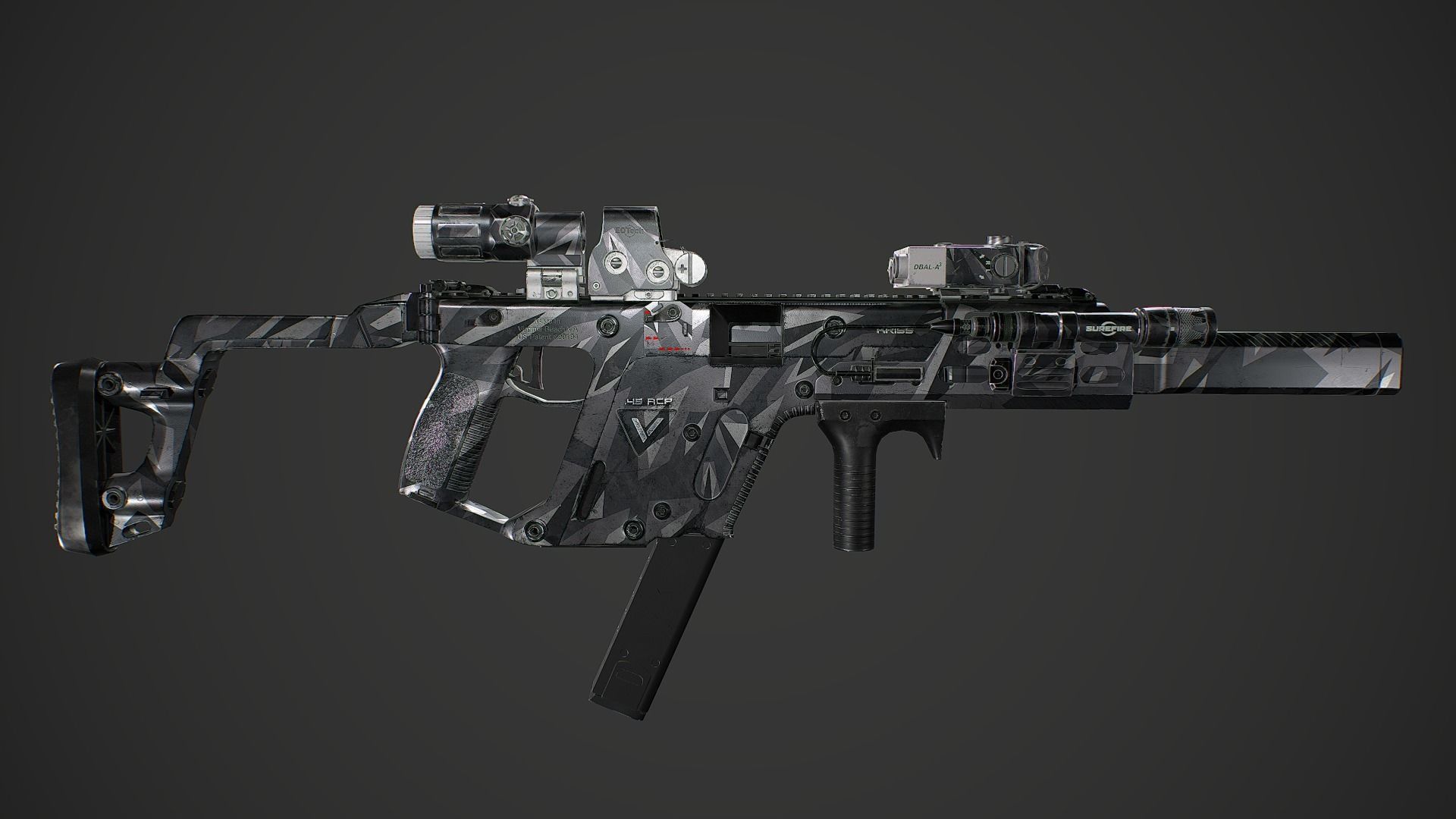 Kriss Vector gen2 camouflage  Low-poly 3D model_5