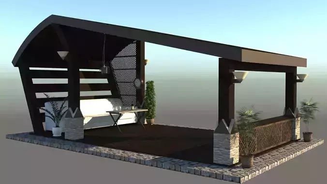 Alcove for rest 3D model