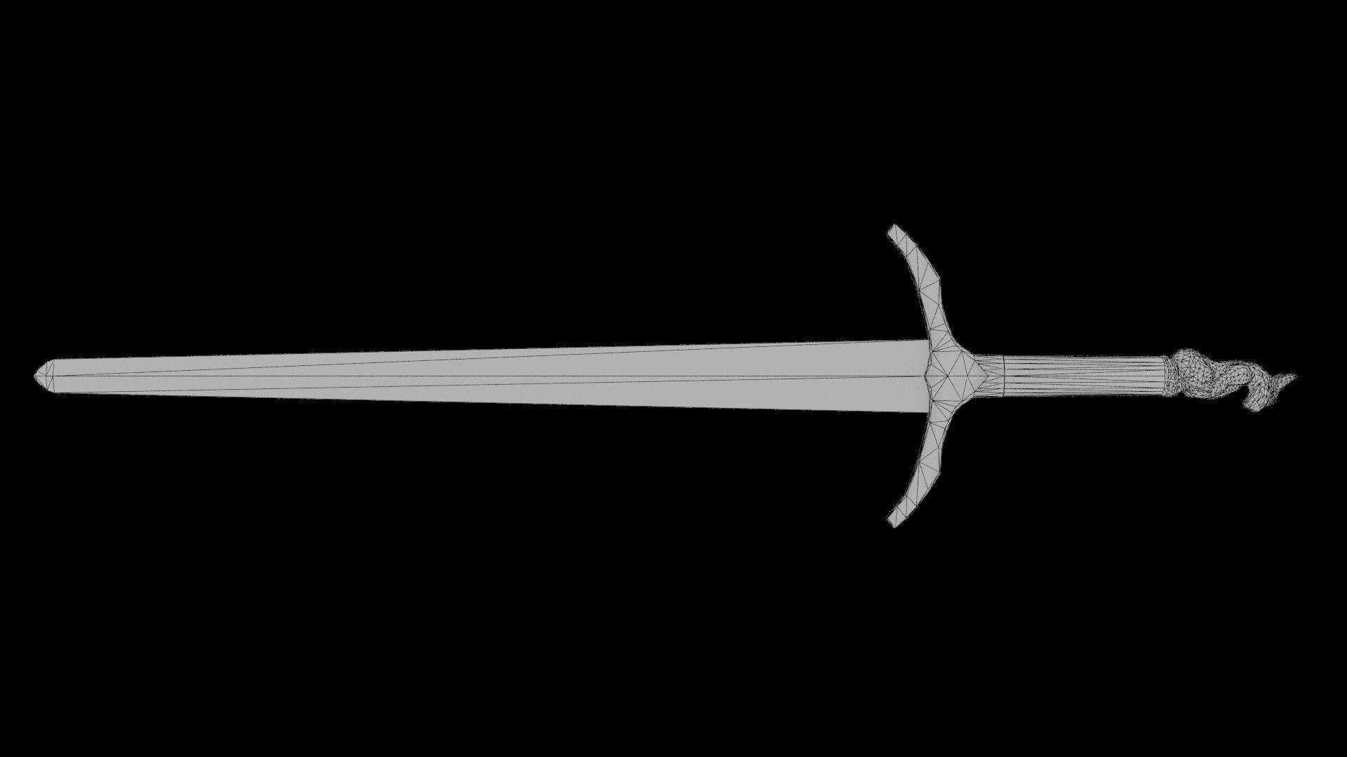 Dragon Sword Gameready Low-poly 3D model_4