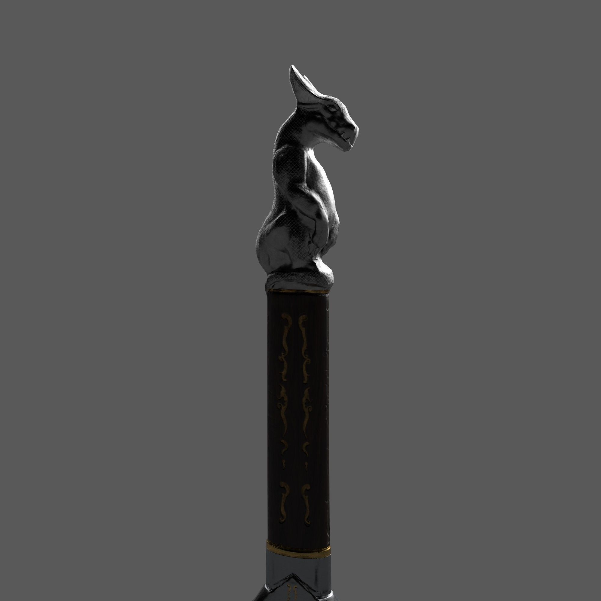 Dragon Sword Gameready Low-poly 3D model_1