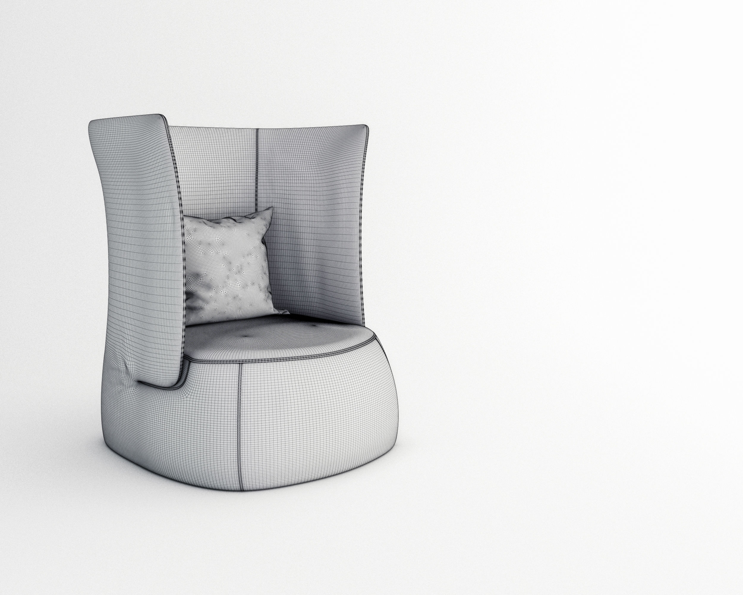 Fat sofa 91A  3D model_3