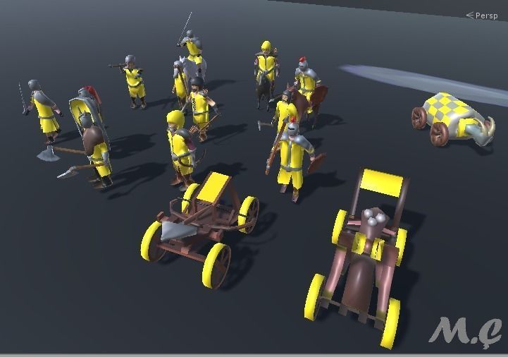 Medieval Soldier Pack Low-poly 3D model_4