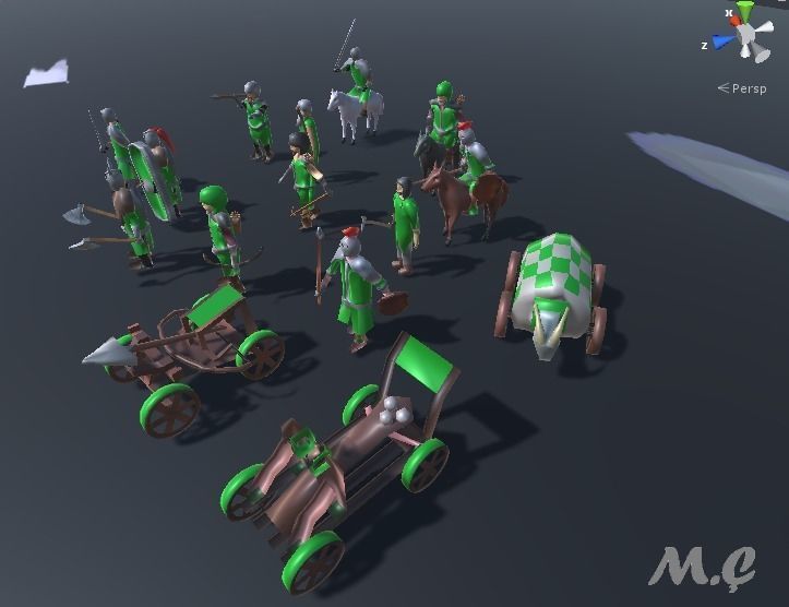 Medieval Soldier Pack Low-poly 3D model_3