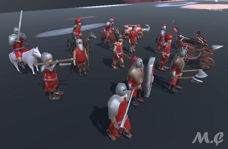 Medieval Soldier Pack Low-poly 3D model_2