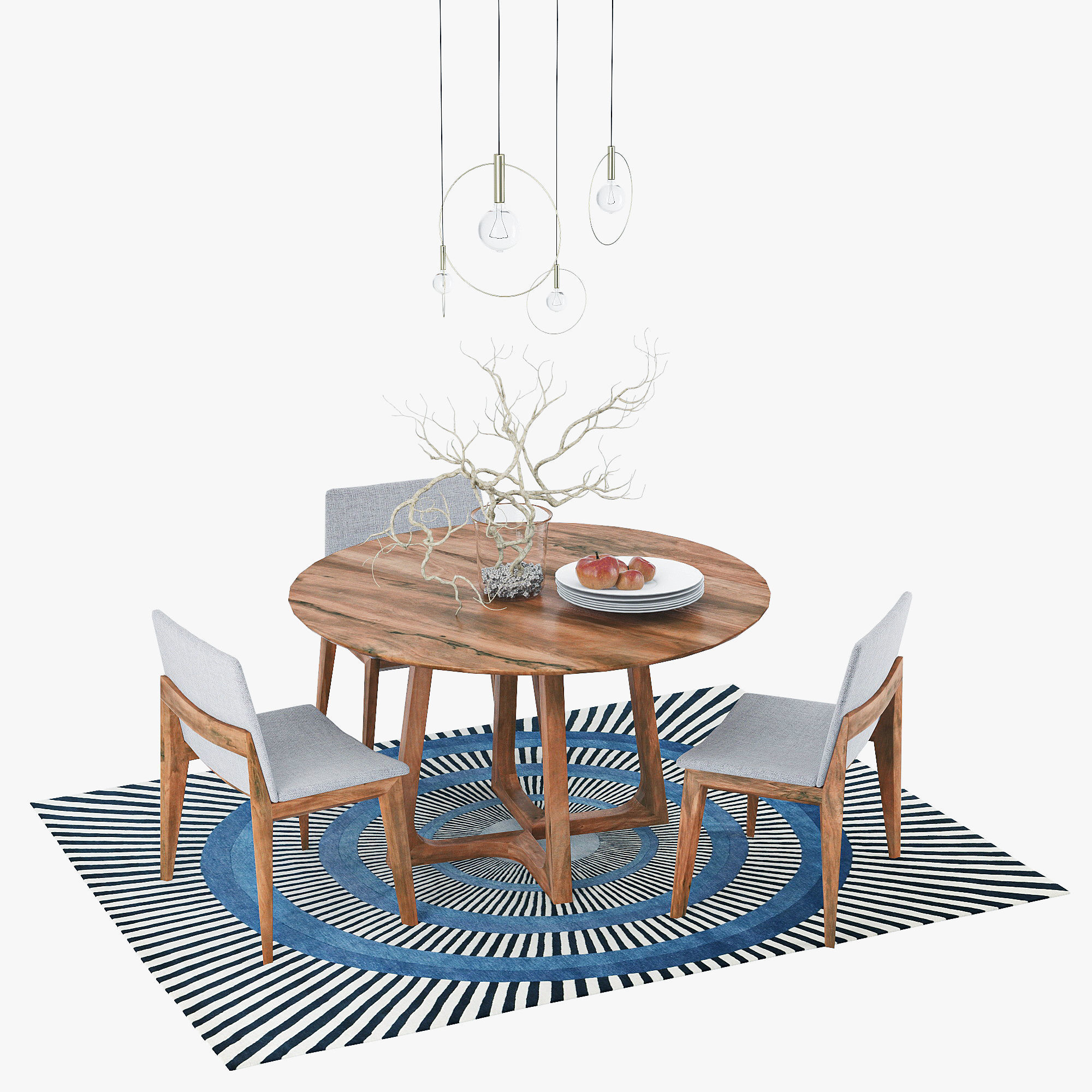 Cress Dining Table 3D model_1