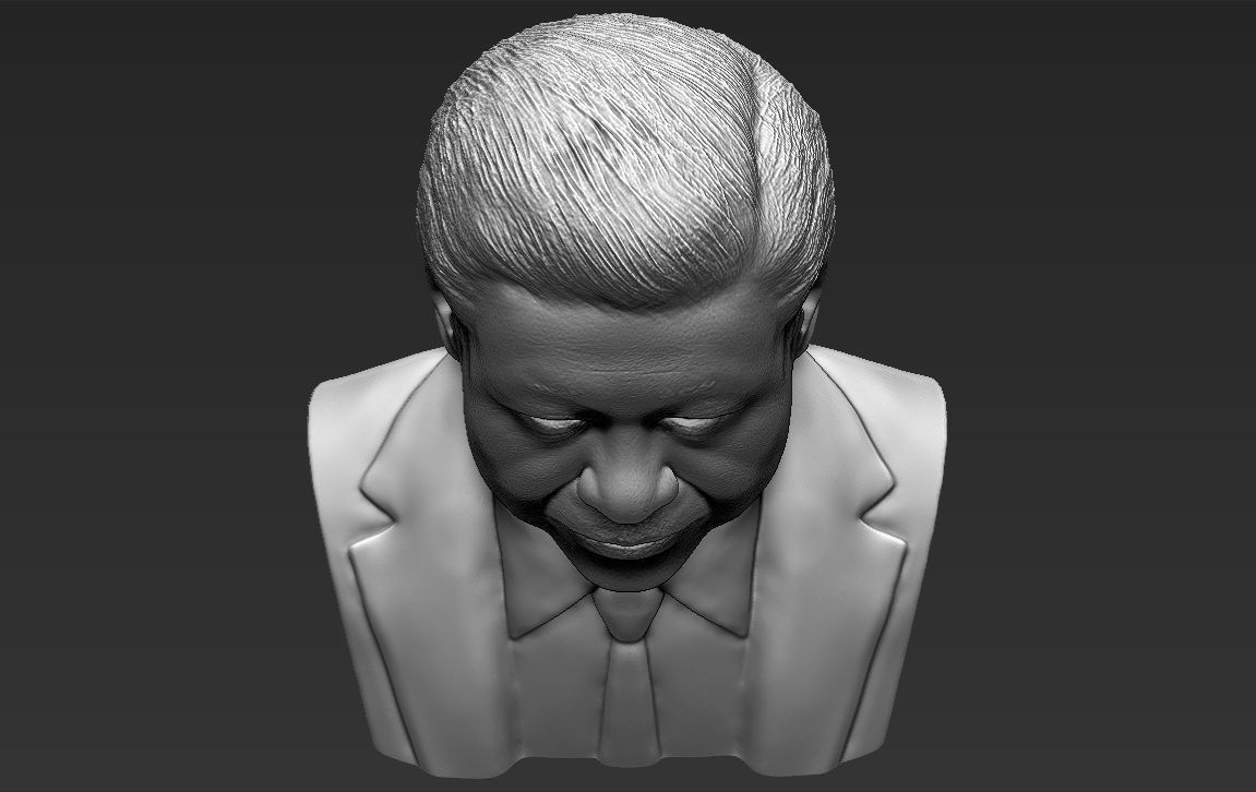 Xi Jinping bust 3D printing ready stl obj formats 3D print model_17