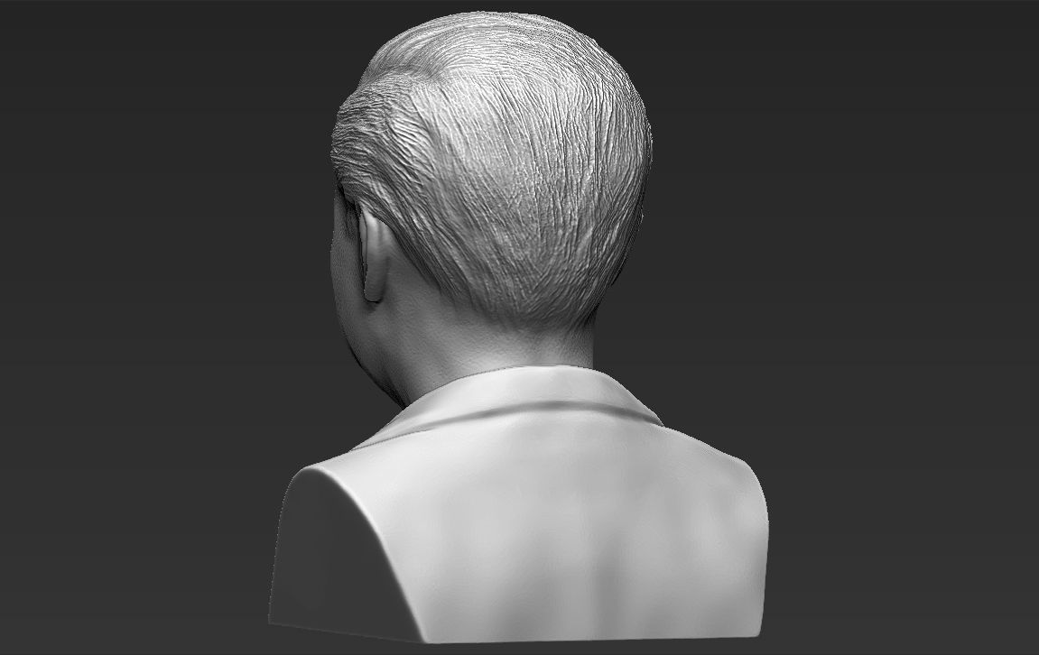 Xi Jinping bust 3D printing ready stl obj formats 3D print model_6