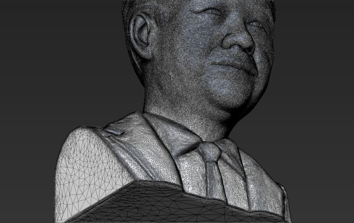 Xi Jinping bust 3D printing ready stl obj formats 3D print model_29