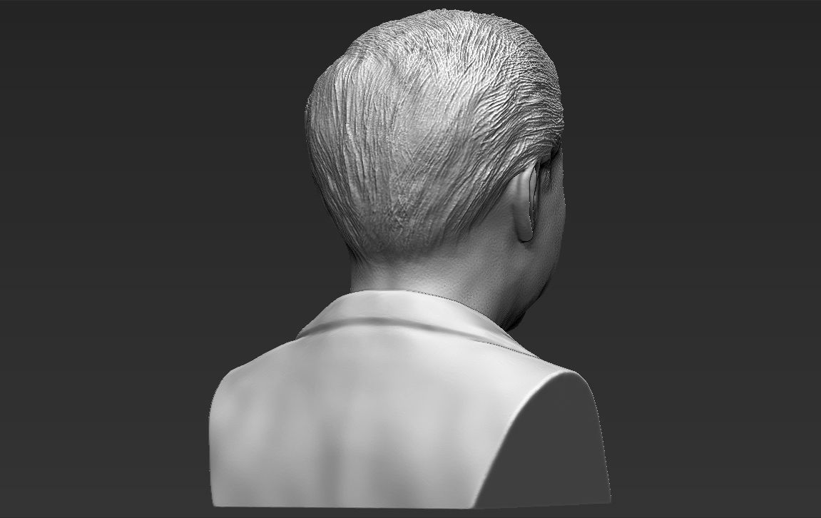 Xi Jinping bust 3D printing ready stl obj formats 3D print model_8