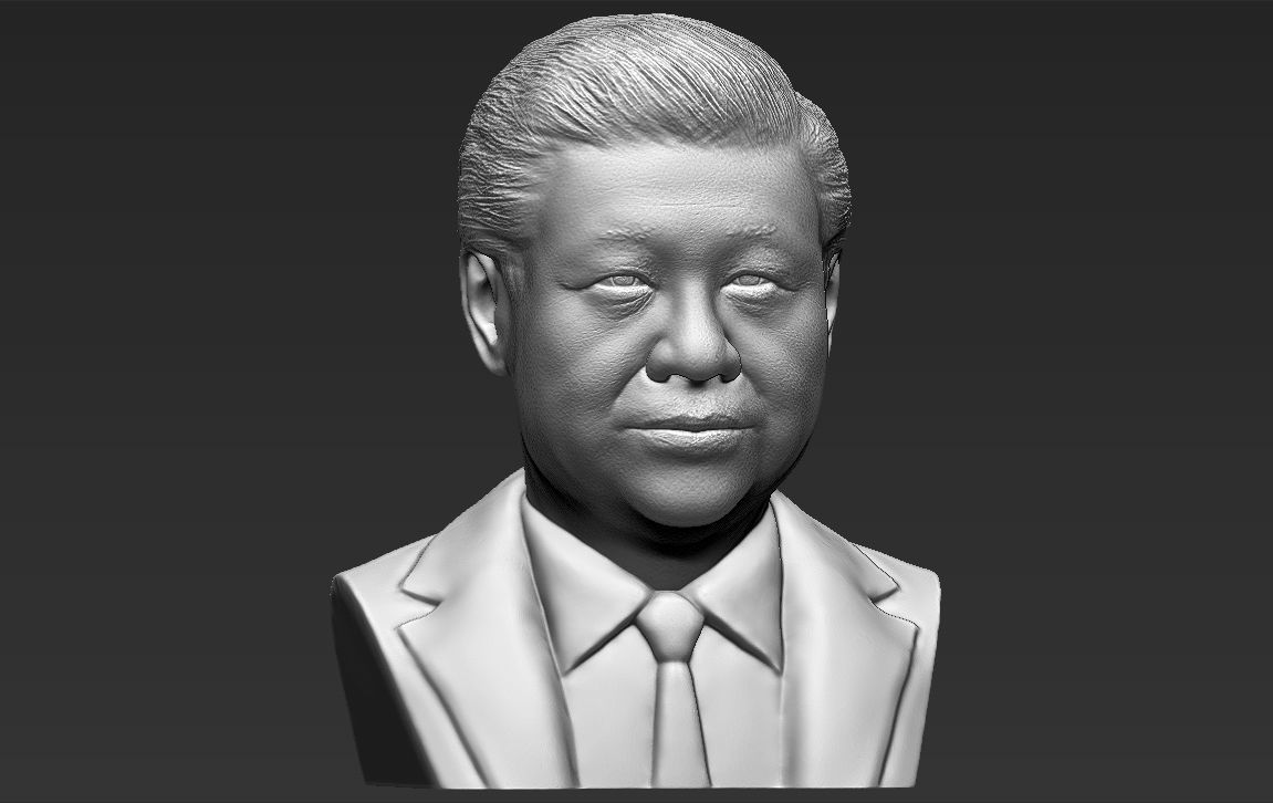 Xi Jinping bust 3D printing ready stl obj formats 3D print model_14