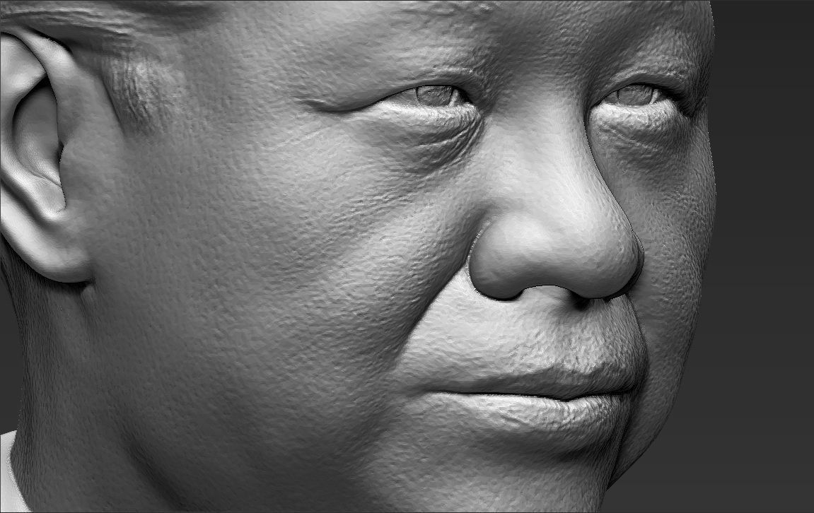 Xi Jinping bust 3D printing ready stl obj formats 3D print model_19