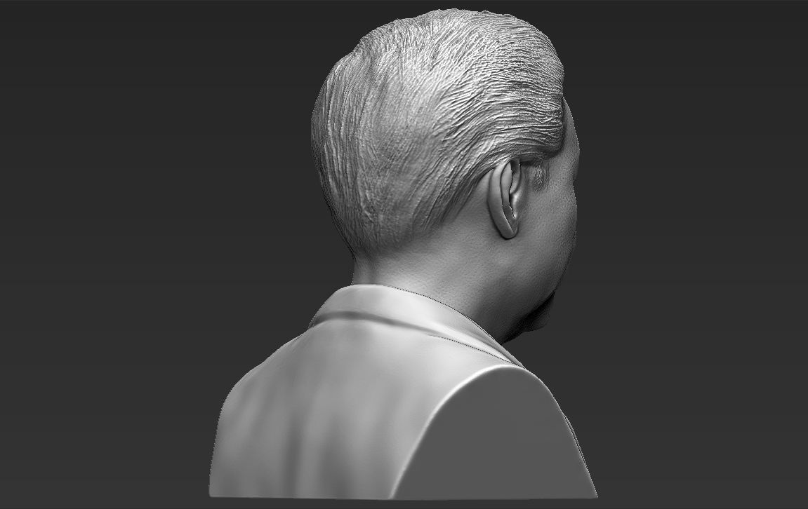 Xi Jinping bust 3D printing ready stl obj formats 3D print model_9